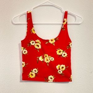 Forever21 floral print crop top